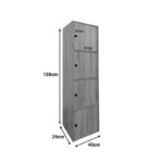 Gabino column cabinet in white shade 40x39x158cm - Image 4