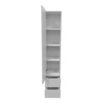 Lostro column cabinet with mirror in white 29.5x30x164.5cm - Слика 2