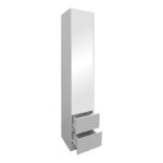 Lostro column cabinet with mirror in white 29.5x30x164.5cm - Слика 3