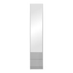 Lostro column cabinet with mirror in white 29.5x30x164.5cm - Слика 4