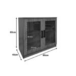 Shoe cabinet Sapato in oak color 80x40x80cm - Слика 4