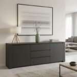 Шведска маса Калја во антрацит нијанса 220x49x89,5 см