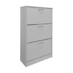 Shoe rack Savaz in white 60x24x114cm