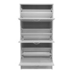 Shoe rack Savaz in white 60x24x114cm - Image 3