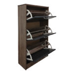 Shoe rack Savaz in oak-anthracite 60x24x114cm - Слика 2