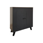 Shoe rack-cabinet Cathi in oak-anthracite shade 80x34x95cm