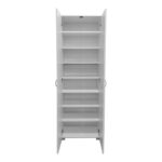 Shoe rack-wardrobe Racka in white shade 58x34x186cm - Image 2