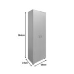 Shoe rack-wardrobe Racka in anthracite shade 58x34x186cm - Image 4