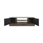 Sasa TV cabinet in oak-anthracite shade 120x35x41.5cm - Image 3