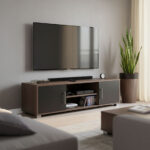 ТВ кабинет Serank во дабово-антрацит нијанса 120x40x40 см