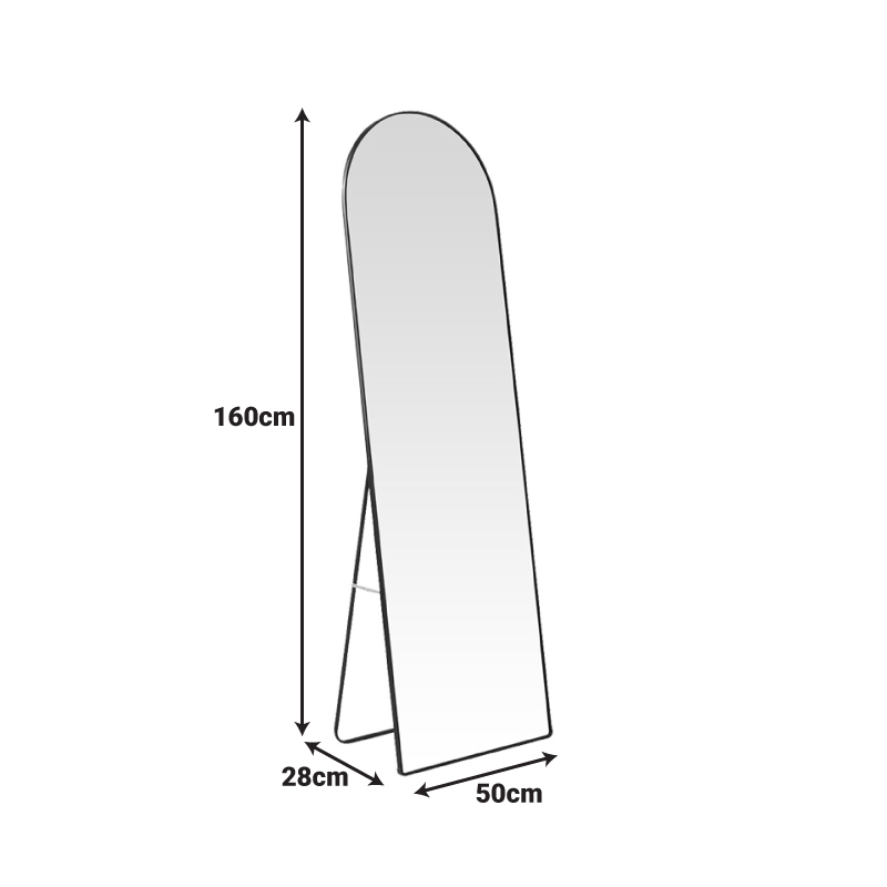 384-000004-2 Plaza I aluminum mirror in black shade 50x28x160cm - Слика 3