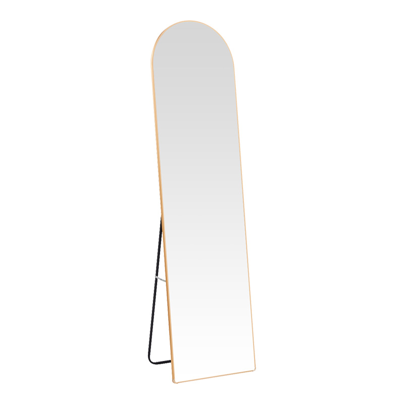 384-000005 Plaza I aluminum mirror in gold shade 50x28x160cm - Image 1