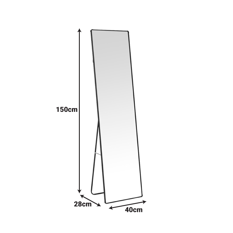 384-000006-2 Moira aluminum mirror in black shade 40x28x150cm - Слика 3