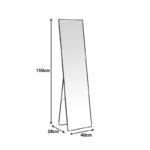 Moira aluminum mirror in whtie shade 40x28x150cm - Слика 3