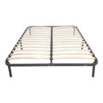 Metal bed frame Amaso in black color 160x200x28cm - Image 4