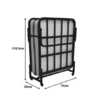 Kamu bunk bed with 10cm mattress black 75x190cm - Image 6