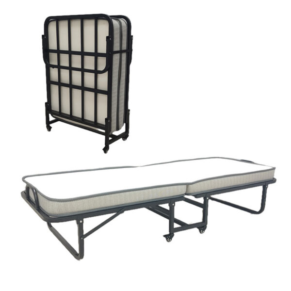 Kamu bunk bed with 10cm mattress black 75x190cm