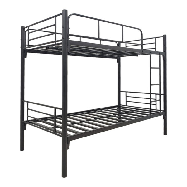 Belit metal bunk bed in black shade 90x190cm