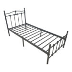 Wotso metal bed in black shade 90x190cm - Image 2