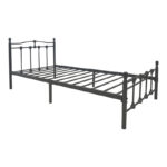 Wotso metal bed in black shade 90x190cm