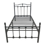 Wotso metal bed in black shade 90x190cm - Image 4