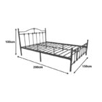 Wotso metal bed in black shade 150x200cm - Слика 5