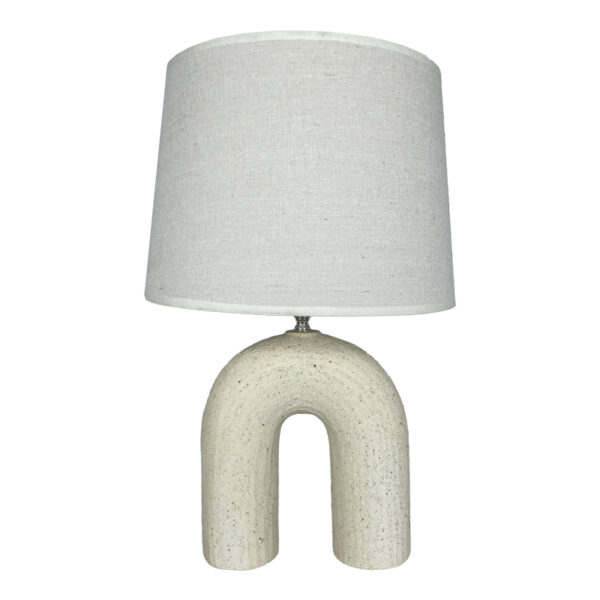Table lamp Archo Inart E27 ceramic in beige shade D30x45cm