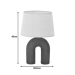 Table lamp Archo Inart E27 ceramic in black-beige shade D30x45cm - Image 2