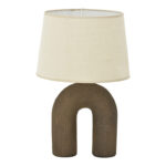 Table lamp Archo Inart E27 ceramic in grey antique-beige shade D30x45cm