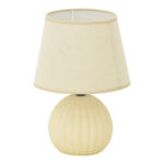 Melanie Inart E14 ceramic table lamp in beige shade D22x30cm