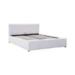 Dellia bed with storage space pu white 120x200cm - Image 2