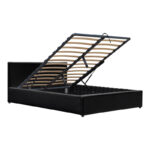 Dellia bed with storage space pu black 150x200cm - Image 2