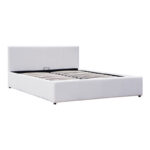 Dellia bed with storage space pu white 150x200cm - Image 4