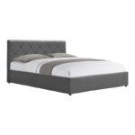 Dreamie bed with storage space, velvet, anthracite 160x200cm
