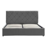 Dreamie bed with storage space, velvet, anthracite 160x200cm - Image 5