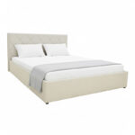 Dreamie bed with storage space, fabric, beige 160x200cm