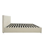 Dreamie bed with storage space, fabric, beige 160x200cm - Image 5
