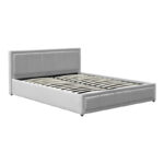 Huga bed with storage space, velvet, grey120x200cm - Image 4