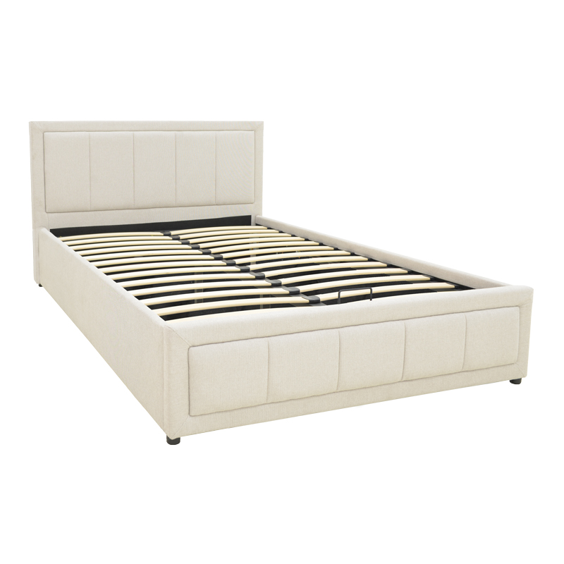 388-000011-3 Huga bed with storage space, beige fabric 120x200cm - Слика 4