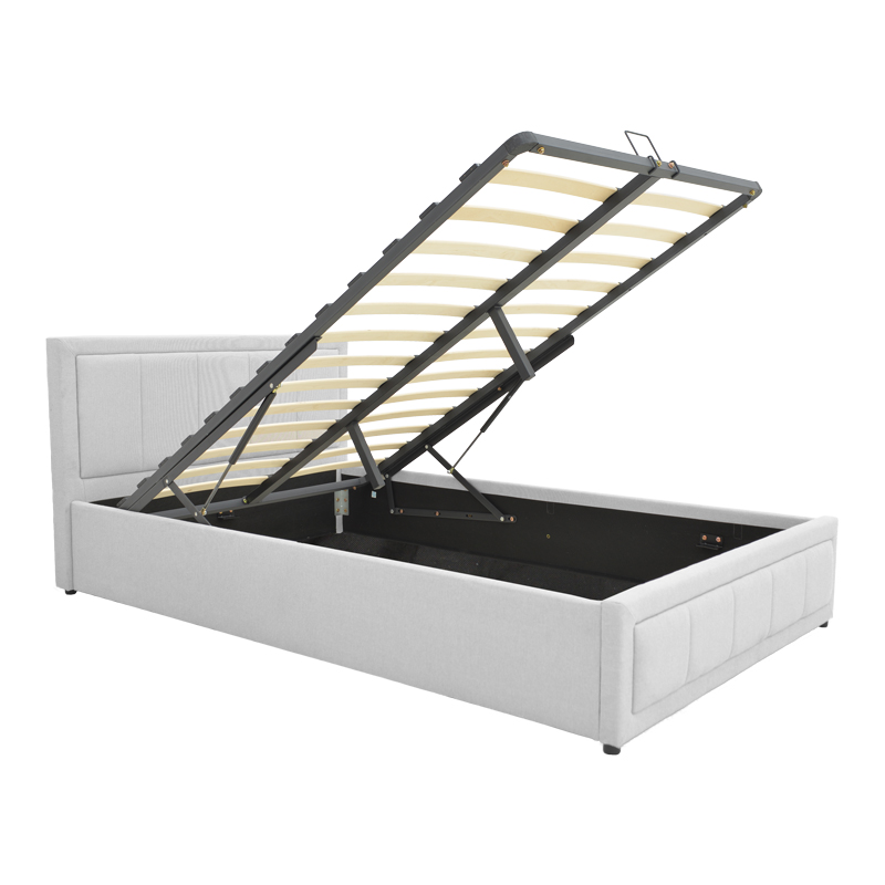 388-000012-2 Huga bed with storage space, grey fabric 120x200cm - Слика 3