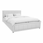 Huga bed with storage space, fabric grey 160x200cm