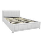 Huga bed with storage space, fabric grey 160x200cm - Слика 3
