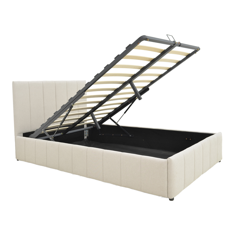 388-000019-1 Snuggle  bed with storage space, fabric beige120x200cm - Слика 2