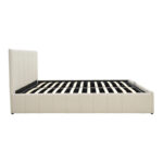 Snuggle  bed with storage space, fabric beige120x200cm - Слика 3