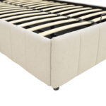 Snuggle  bed with storage space, fabric beige120x200cm - Слика 5