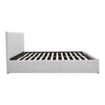 Snuggle  bed with storage space, fabric grey120x200cm - Image 5