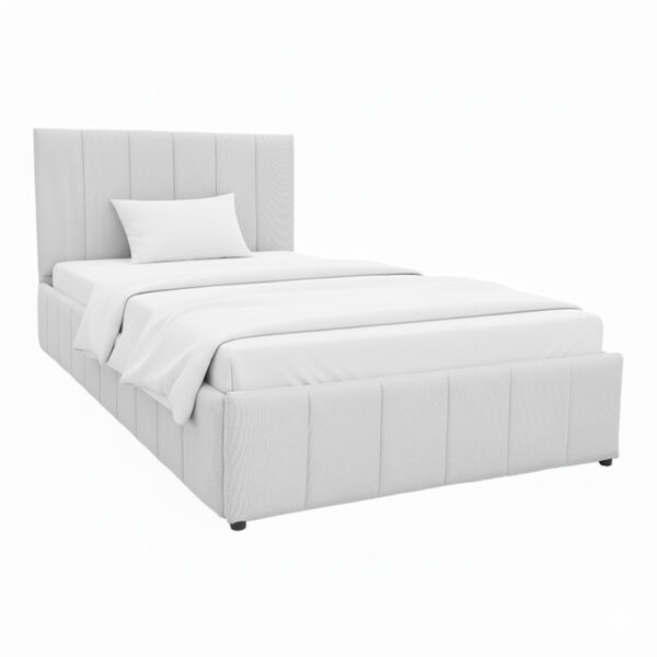 Snuggle  bed with storage space, fabric grey120x200cm