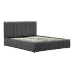 Snuggle  bed with storage space, velvet, anthracite 160x200cm - Image 4