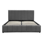 Snuggle  bed with storage space, velvet, anthracite 160x200cm - Image 5
