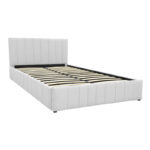Snuggle  bed with storage space, fabric grey 160x200cm - Слика 3